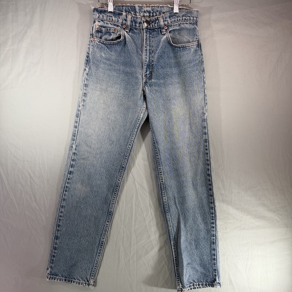 Vintage Levis Jeans Mens 28x29 Light Wash Made In USA Faded Denim 80s